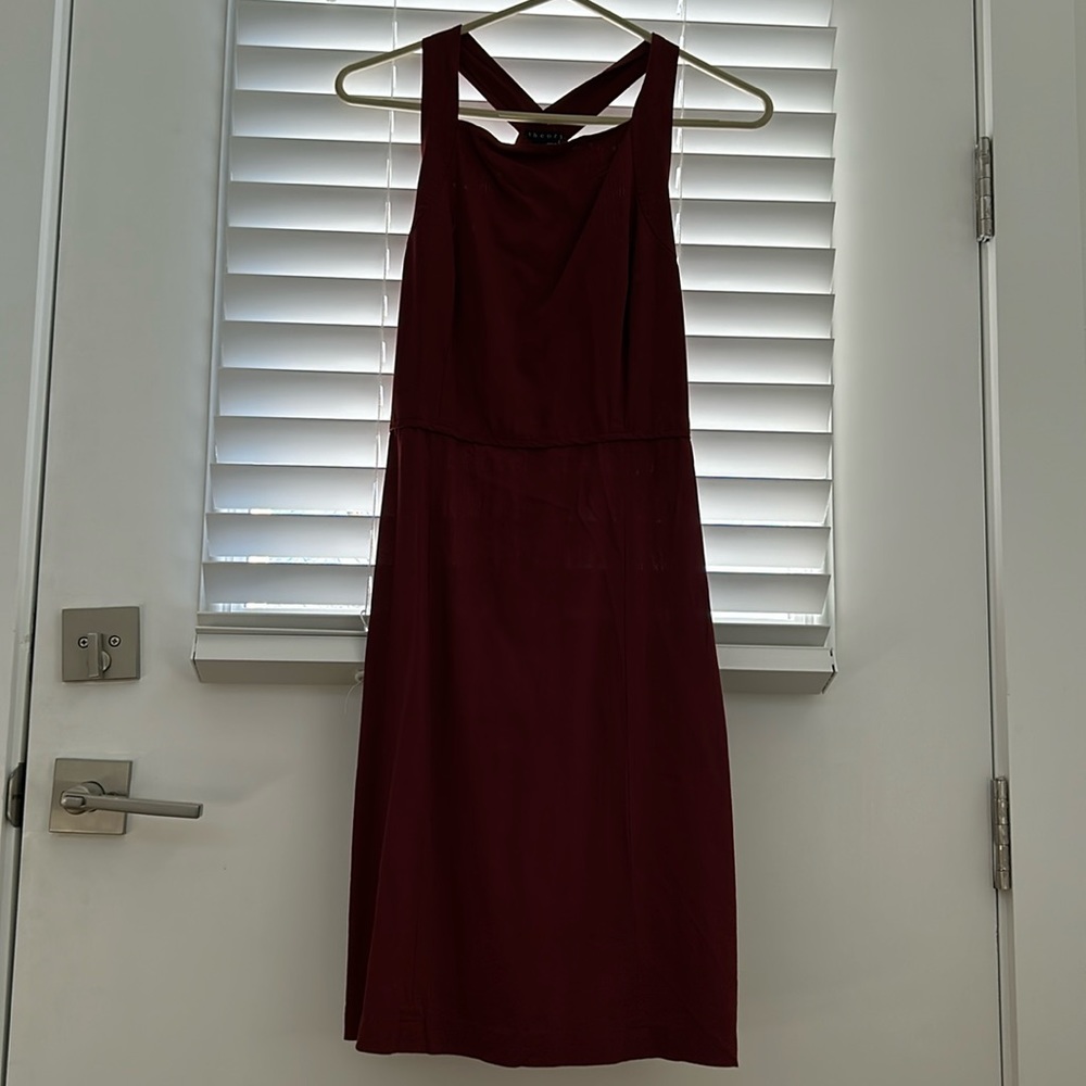 Theory Damari Mini dress | burgundy | size 4
